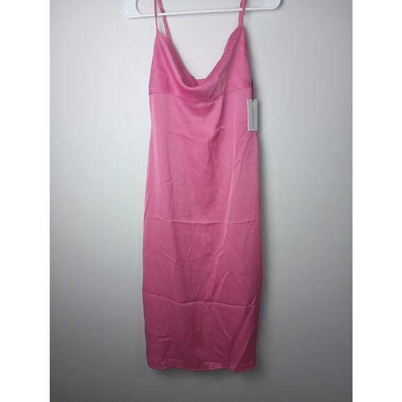 WeWoreWhat Pink Bodycon Dress Women Size 8 Cowl Midi NWT - Picture 1 of 7